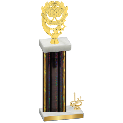 Accented Single Black Glacier First Place Pickleball Trophy