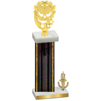 Accented Single Black Glacier Victory Pickleball Trophy