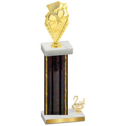 Accented Single Black Glacier Second Place Pickleball Trophy