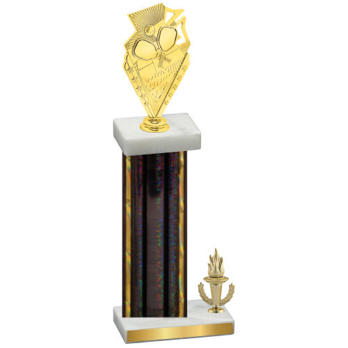 Accented Single Black Glacier Victory Pickleball Trophy