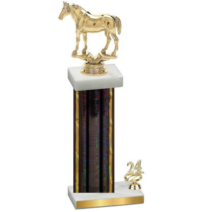 Accented Single Black Glacier Year Horses Trophy