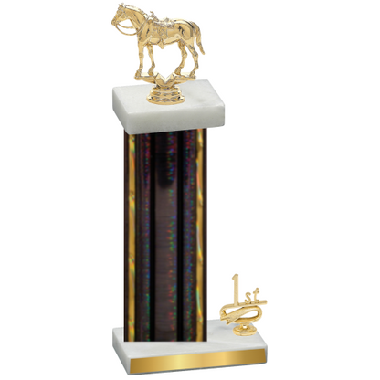 Accented Single Black Glacier First Place Horses Trophy