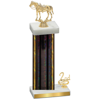 Accented Single Black Glacier Second Place Horses Trophy