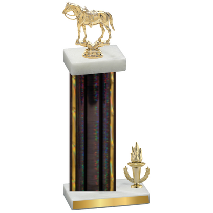 Accented Single Black Glacier Victory Horses Trophy