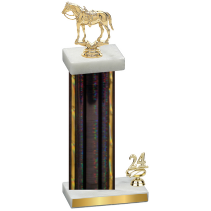 Accented Single Black Glacier Year Horses Trophy