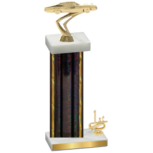 Accented Single Black Glacier First Place Cars Trophy