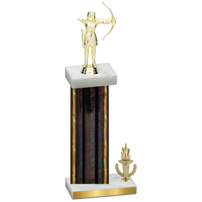 Accented Single Black Glacier Victory Archery Trophy