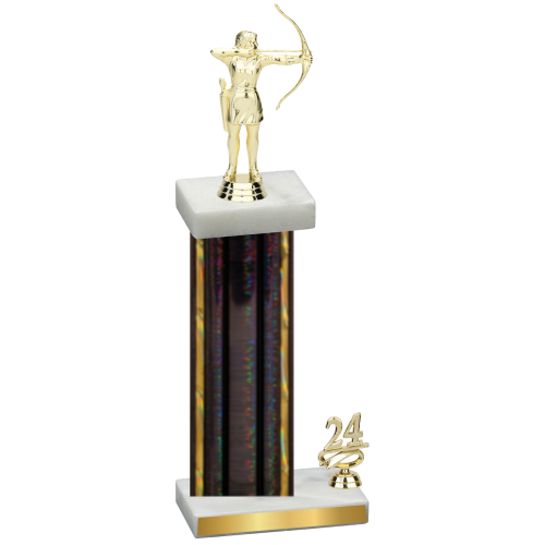 Accented Single Black Glacier Year Archery Trophy