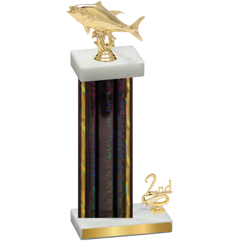 Accented Single Black Glacier Second Place Fishing Trophy