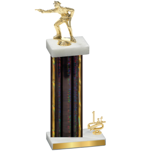 Accented Single Black Glacier First Place Shooter Trophy