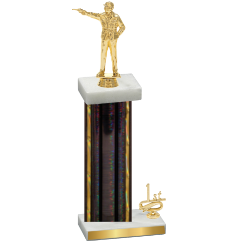 Accented Single Black Glacier First Place Shooter Trophy