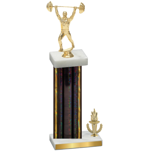 Accented Single Black Glacier Victory Weights Trophy