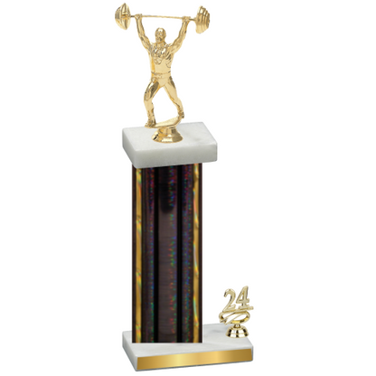 Accented Single Black Glacier Year Weights Trophy