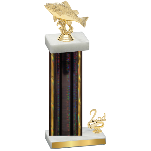 Accented Single Black Glacier Second Place Fishing Trophy