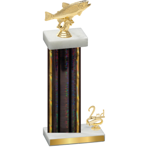 Accented Single Black Glacier Second Place Fishing Trophy