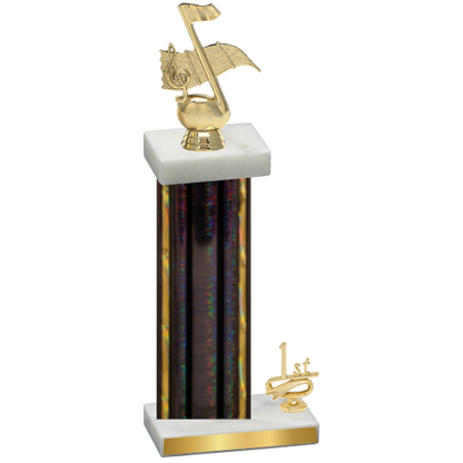 Accented Single Black Glacier First Place Music Trophy