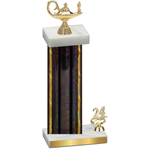 Accented Single Black Glacier Year Academics Trophy