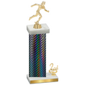 Accented Single Black Carbon Fiber Second Place Running Trophy