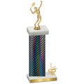 Accented Single Black Carbon Fiber First Place Tennis Trophy