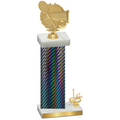 Accented Single Black Carbon Fiber First Place Tennis Trophy