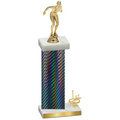 Accented Single Black Carbon Fiber First Place Tennis Trophy