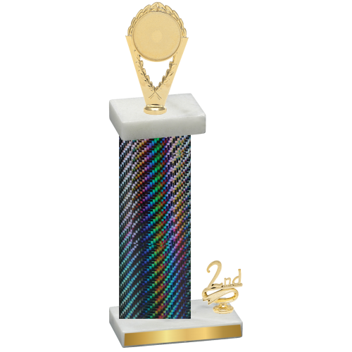 Accented Single Black Carbon Fiber Second Place Insert Trophy