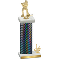 Accented Single Black Carbon Fiber First Place Hockey Trophy