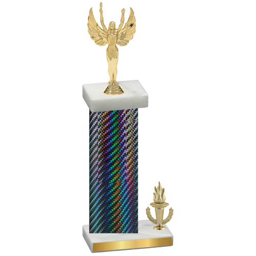 Accented Single Black Carbon Fiber Victory Victory Trophy