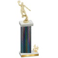 Accented Single Black Carbon Fiber Fourth Place Basketball Trophy