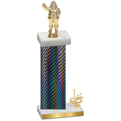 Accented Single Black Carbon Fiber First Place Holiday Trophy