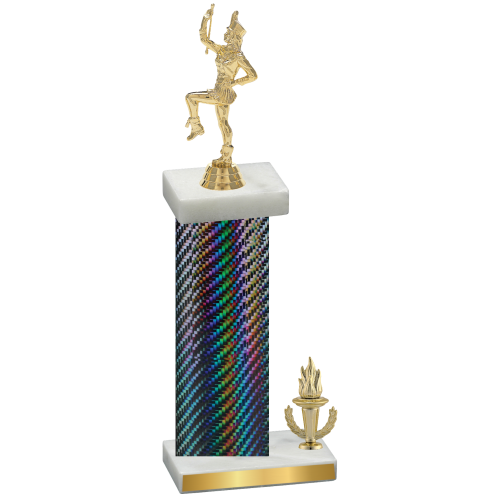 Accented Single Black Carbon Fiber Victory Majorette Trophy