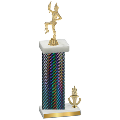 Accented Single Black Carbon Fiber Victory Majorette Trophy