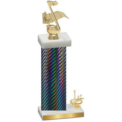 Accented Single Black Carbon Fiber First Place Music Trophy