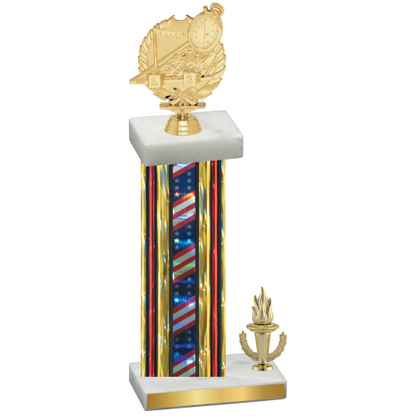 Accented Single Flag USA Victory Swimming Trophy