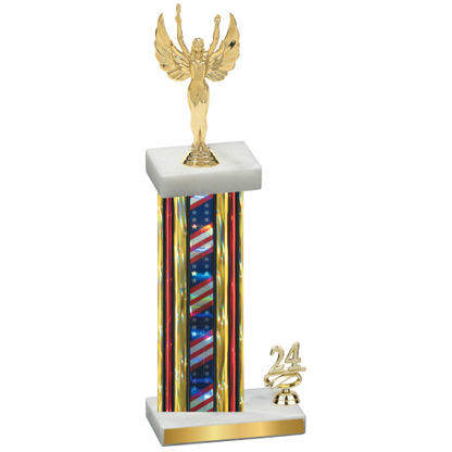 Accented Single Flag USA Year Victory Trophy