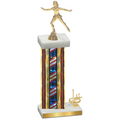 Accented Single Flag USA First Place Skater Trophy