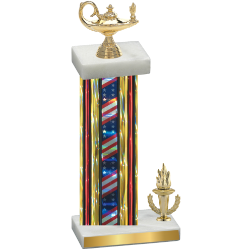 Accented Single Flag USA Victory Academics Trophy