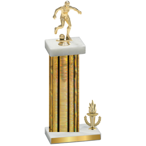 Accented Single Gold Glacier Victory Soccer Trophy