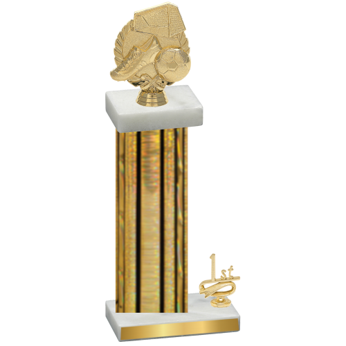 Accented Single Gold Glacier First Place Soccer Trophy