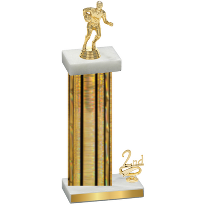 Accented Single Gold Glacier Second Place Rugby Trophy