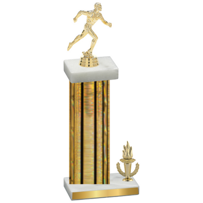 Accented Single Gold Glacier Victory Running Trophy