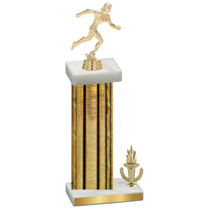 Accented Single Gold Glacier Victory Running Trophy