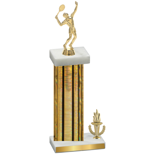 Accented Single Gold Glacier Victory Tennis Trophy