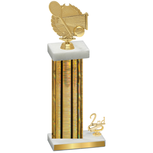 Accented Single Gold Glacier Second Place Tennis Trophy