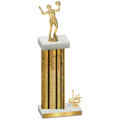 Accented Single Gold Glacier First Place Volleyball Trophy