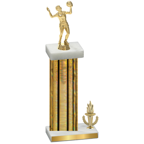 Accented Single Gold Glacier Victory Volleyball Trophy