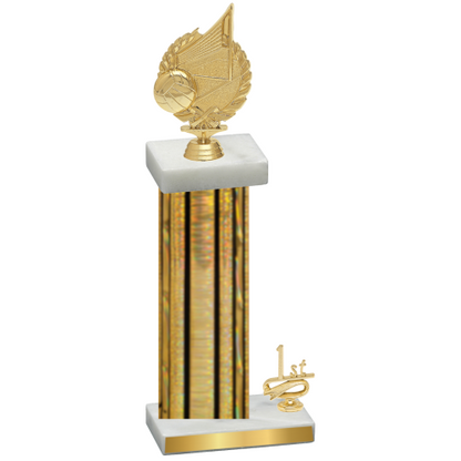 Accented Single Gold Glacier First Place Volleyball Trophy