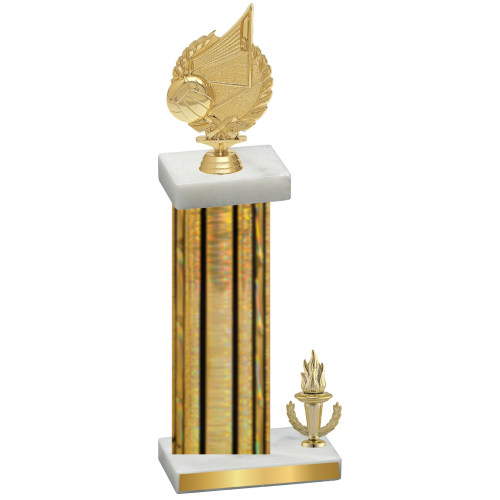 Accented Single Gold Glacier Victory Volleyball Trophy