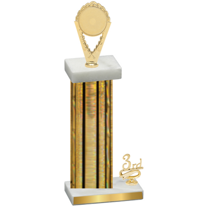 Accented Single Gold Glacier Third Place Insert Trophy