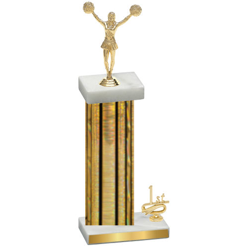 Accented Single Gold Glacier First Place Cheerleading Trophy